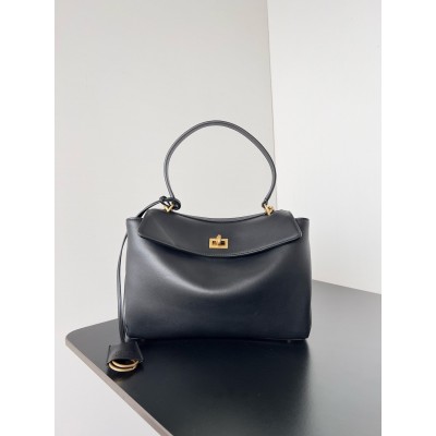 Balenciaga Rodeo Medium Bag in Black Calfskin LDBS243405