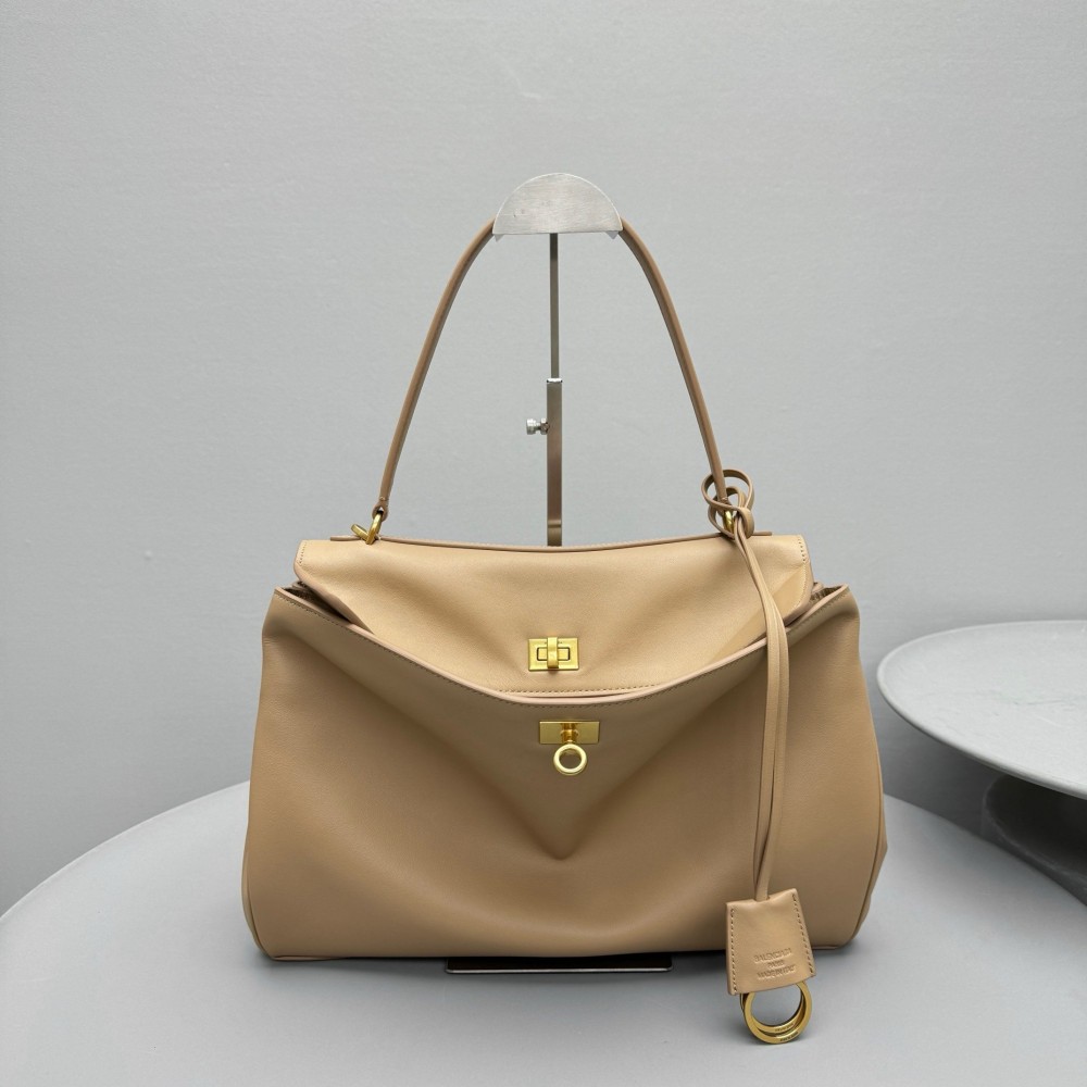 Balenciaga Rodeo Medium Bag in Latte Calfskin LDBS243409