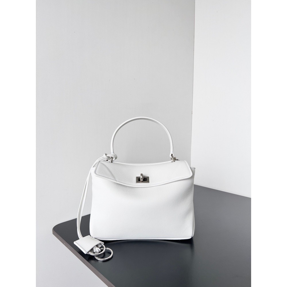 Balenciaga Rodeo Mini Bag in White Calfskin LDBS243389