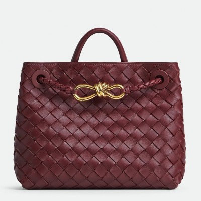 Bottega Veneta Andiamo Small Bag in Barolo Intrecciato Lambskin LDBS243788