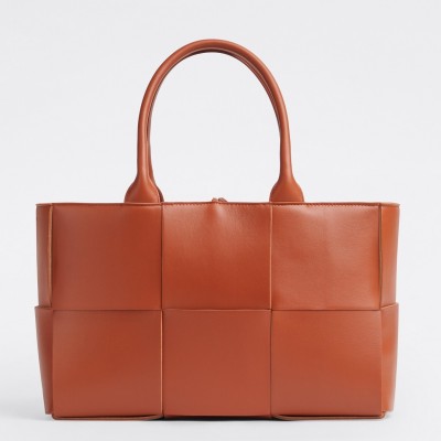 Bottega Veneta Arco Small Tote In Maple Intrecciato Lambskin LDBS243819