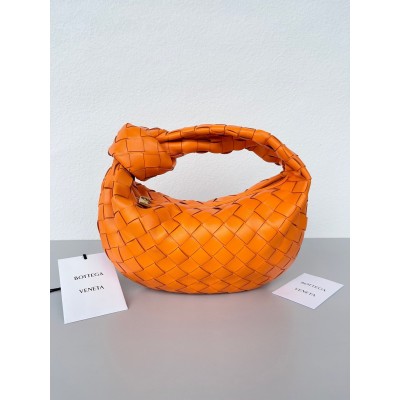 Bottega Veneta BV Jodie Mini Bag In Orange Intrecciato Lambskin LDBS243850