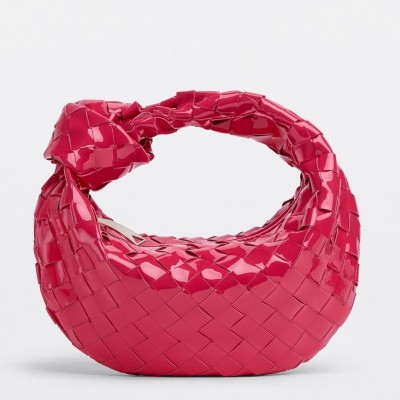 Bottega Veneta BV Jodie Mini Bag In Red Intrecciato Patent Leather LDBS243854