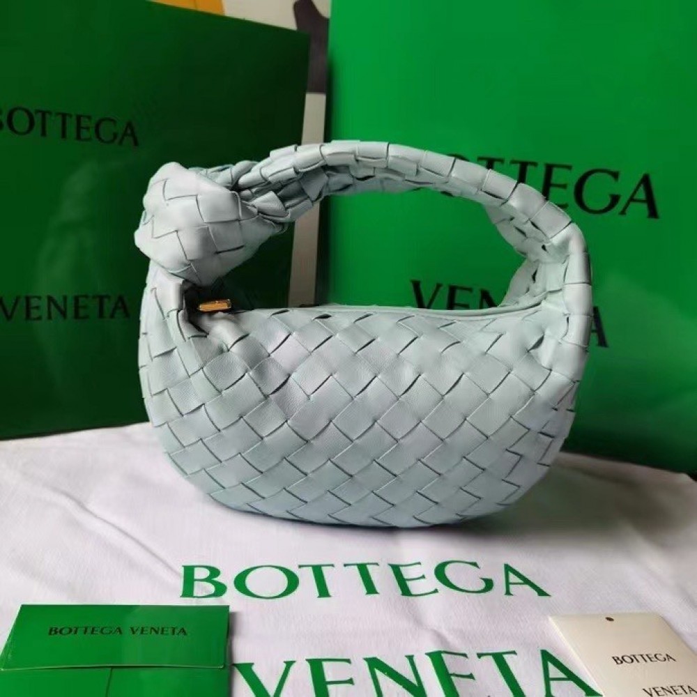 Bottega Veneta BV Jodie Mini Bag In Teal Washed Intrecciato Lambskin LDBS243855