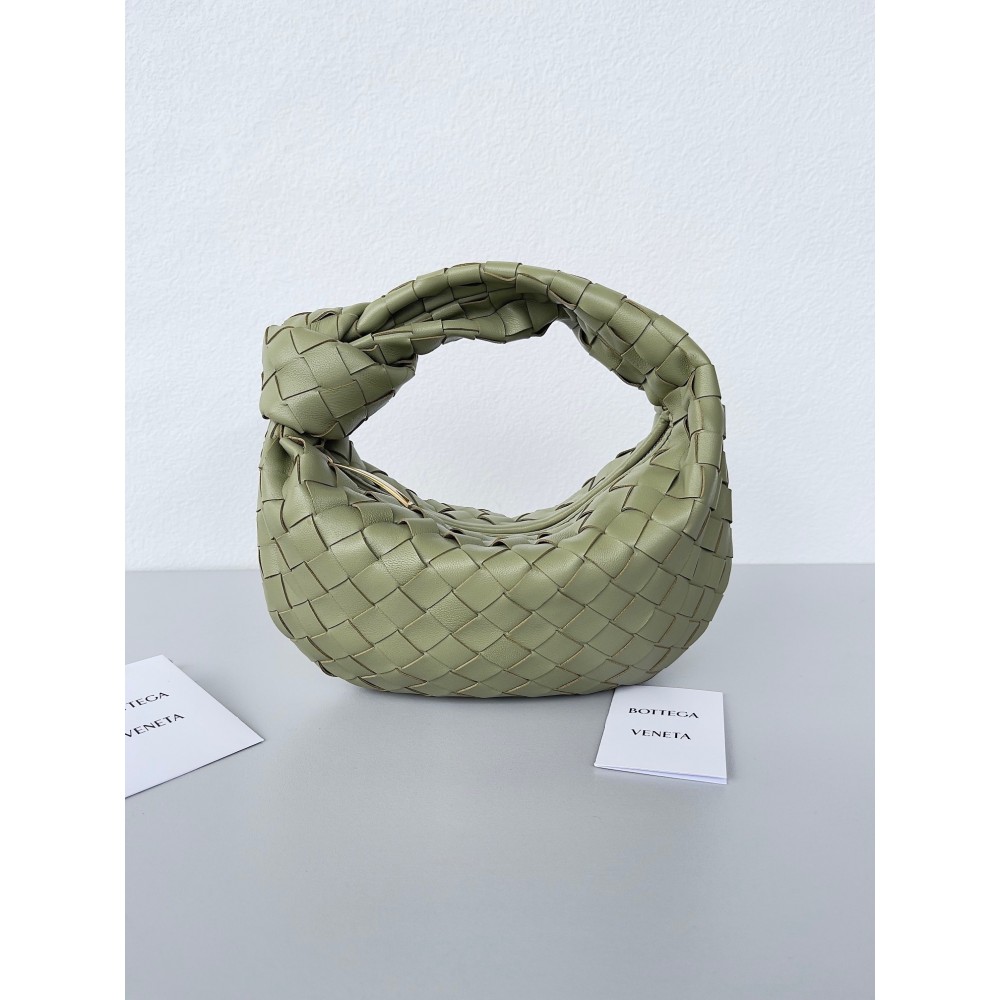 Bottega Veneta BV Jodie Mini Bag In Travertine Intrecciato Lambskin LDBS243857