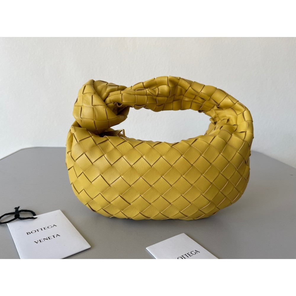 Bottega Veneta BV Jodie Mini Bag In Yellow Intrecciato Lambskin LDBS243859