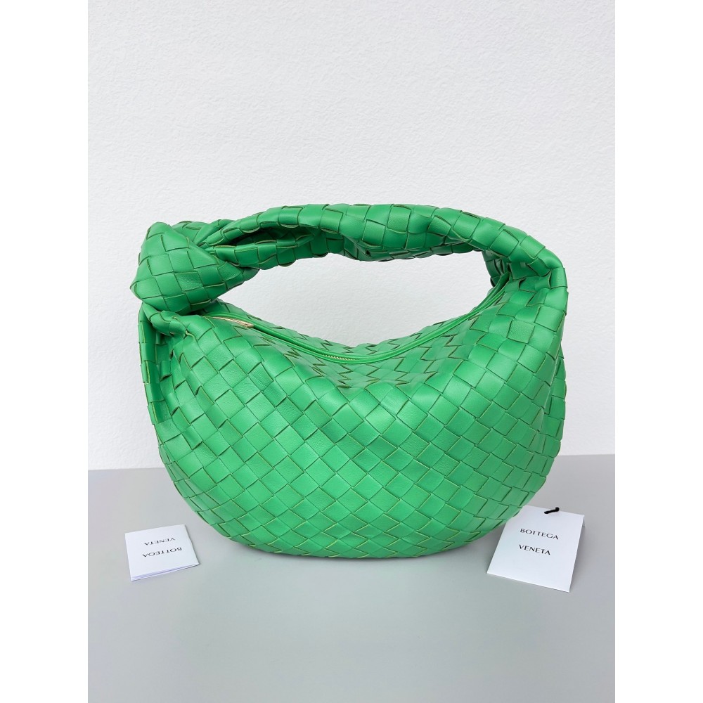 Bottega Veneta BV Jodie Teen Bag In Green Intrecciato Leather LDBS243865