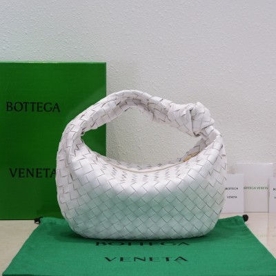 Bottega Veneta BV Jodie Teen Bag In White Intrecciato Leather LDBS243872