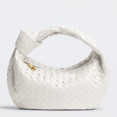 Bottega Veneta BV Jodie Teen Bag In White Intrecciato Leather LDBS243872