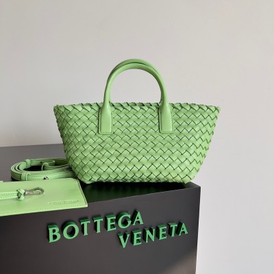 Bottega Veneta Cabat Mini Bag In Pistachio Intrecciato Lambskin LDBS243880