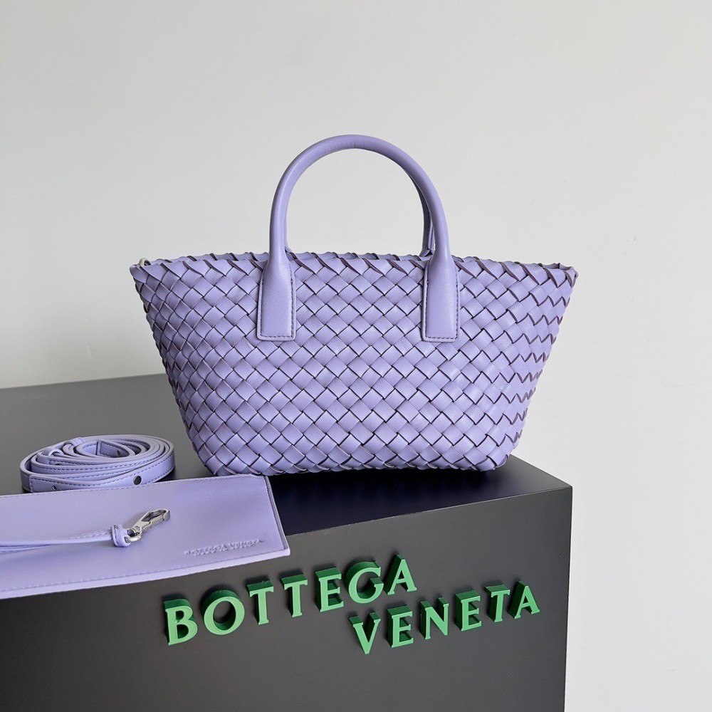 Bottega Veneta Cabat Mini Bag In Wisteria Intrecciato Lambskin LDBS243884