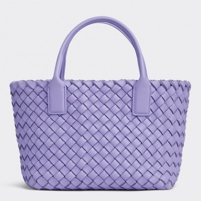 Bottega Veneta Cabat Mini Bag In Wisteria Intrecciato Lambskin LDBS243884