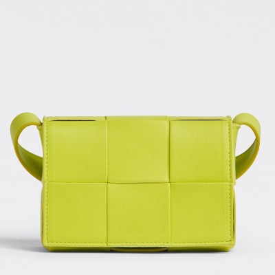 Bottega Veneta Candy Cassette Bag In Acid Kiwi Lambskin LDBS243885