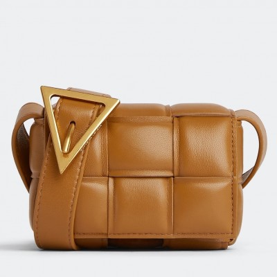 Bottega Veneta Candy Padded Cassette Bag In Camel Lambskin LDBS243896