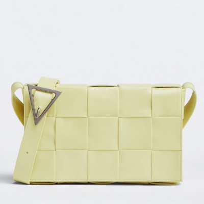 Bottega Veneta Cassett Bag In Lemon Wrinkled Calfskin LDBS243913