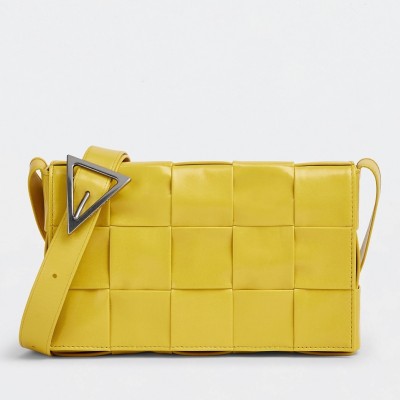 Bottega Veneta Cassett Bag In Yellow Wrinkled Calfskin LDBS243925