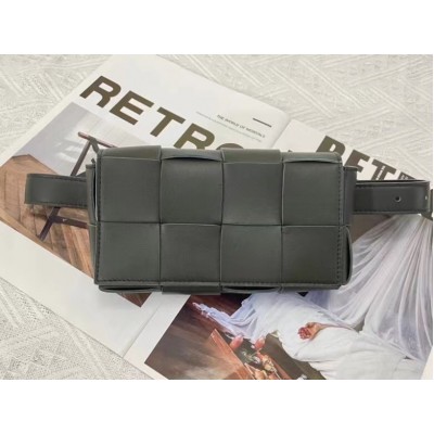 Bottega Veneta Cassette Belt Bag In Black Intrecciato Leather LDBS243937