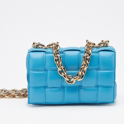 Bottega Veneta Chain Cassette Bag In Blue Calfskin LDBS243948