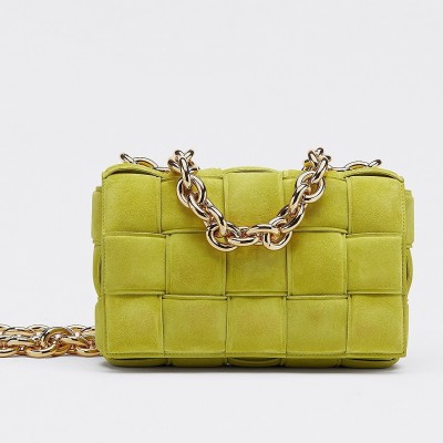 Bottega Veneta Chain Cassette Bag In Kiwi Suede LDBS243953