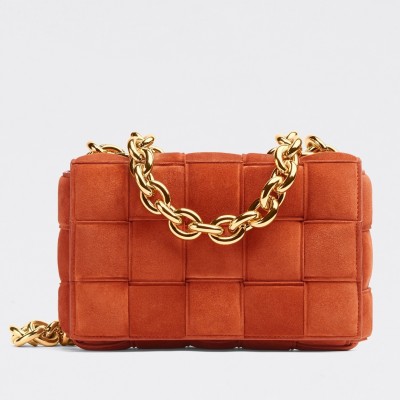 Bottega Veneta Chain Cassette Bag In Maple Suede LDBS243956