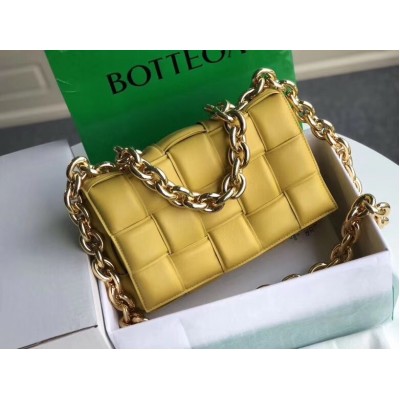 Bottega Veneta Chain Cassette Bag In Yellow Calfskin LDBS243965