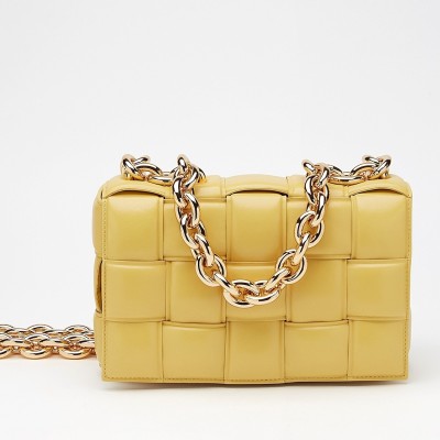 Bottega Veneta Chain Cassette Bag In Yellow Calfskin LDBS243965