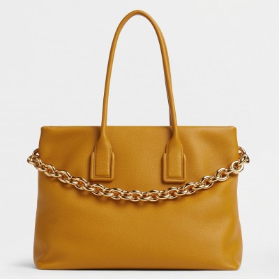 Bottega Veneta Chain Tote Bag In Cob Grained Leather LDBS243967