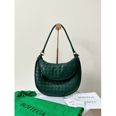 Bottega Veneta Gemelli Medium Bag in Emerald Green Intrecciato Lambskin LDBS243982