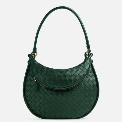 Bottega Veneta Gemelli Medium Bag in Emerald Green Intrecciato Lambskin LDBS243982