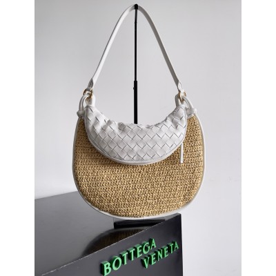 Bottega Veneta Gemelli Medium Bag in Natural Raffia LDBS243984