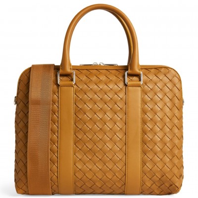 Bottega Veneta Large Briefcase In Brown Intrecciato Calfskin LDBS244002