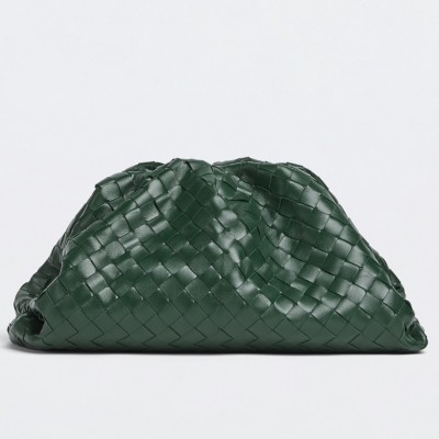 Bottega Veneta Large Pouch Clutch In Raintree Intrecciato Lambskin LDBS244011