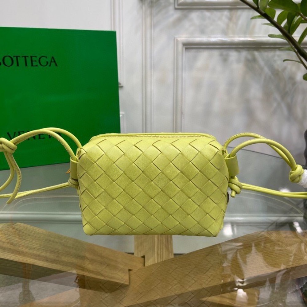 Bottega Veneta Loop Mini Bag In Kiwi Intrecciato Lambskin LDBS244014