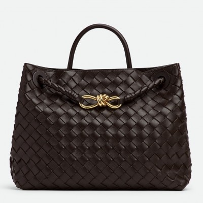 Bottega Veneta Medium Andiamo Bag In Fondant Intrecciato Lambskin LDBS244021