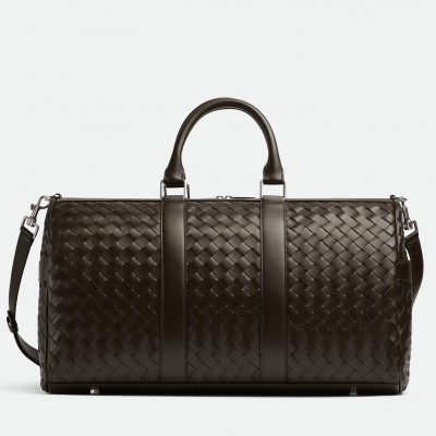 Bottega Veneta Medium Duffle Bag in Fondant Intrecciato Calfskin LDBS244031