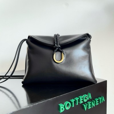 Bottega Veneta Medium Liberta Bag in Black Calfskin LDBS244034