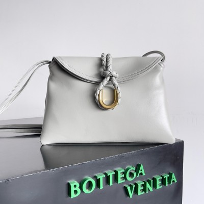 Bottega Veneta Medium Liberta Bag in Grey Calfskin LDBS244036