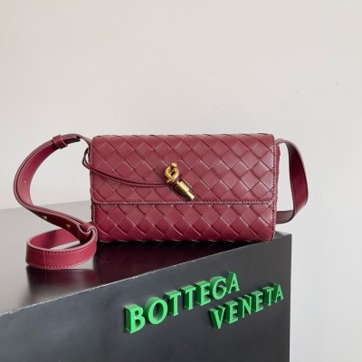 Bottega Veneta Mini Andiamo Cross-Body Bag in Barolo Intrecciato Lambskin LDBS244047