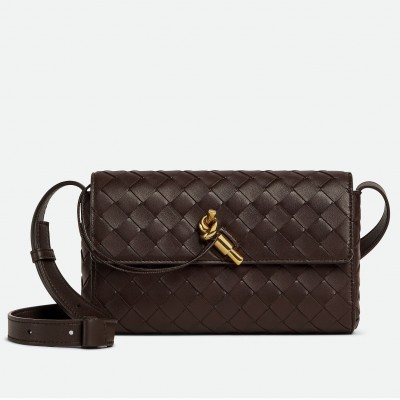 Bottega Veneta Mini Andiamo Cross-Body Bag in Fondant Intrecciato Lambskin LDBS244048