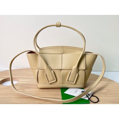 Bottega Veneta Mini Arco Bag In Beige Intrecciato Calfskin LDBS244049