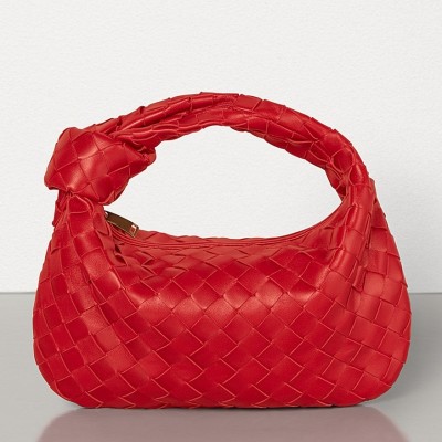 Bottega Veneta Mini BV Jodie Bag In Red Woven Leather LDBS244064