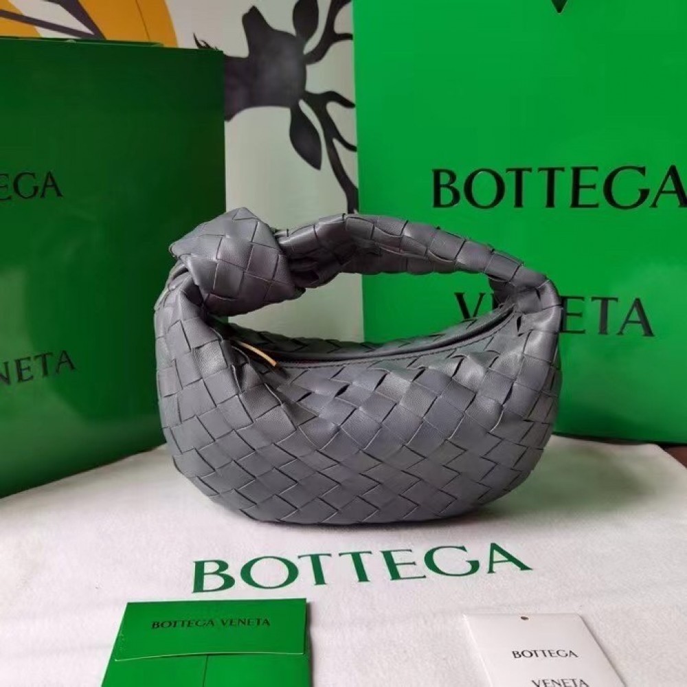 Bottega Veneta Mini BV Jodie Bag In Thunder Woven Leather LDBS244067