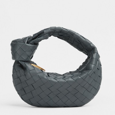 Bottega Veneta Mini BV Jodie Bag In Thunder Woven Leather LDBS244067