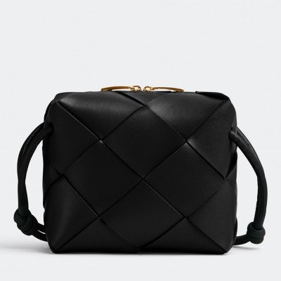 Bottega Veneta Mini Cassette Camera Bag In Black Lambskin LDBS244069