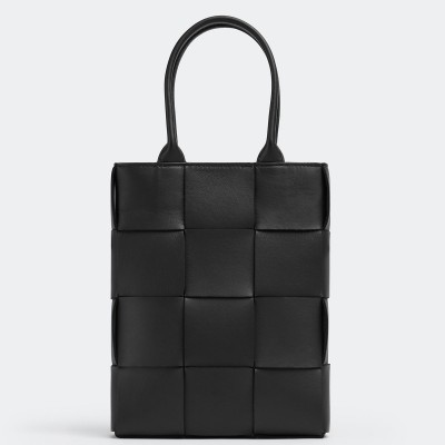 Bottega Veneta Mini Cassette Tote Bag In Black Lambskin LDBS244074