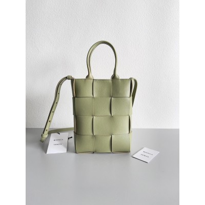 Bottega Veneta Mini Cassette Tote Bag In Travertine Lambskin LDBS244076