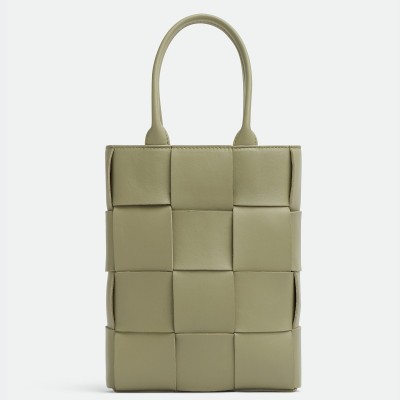 Bottega Veneta Mini Cassette Tote Bag In Travertine Lambskin LDBS244076