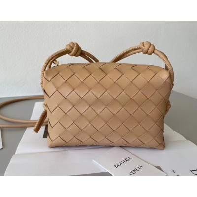 Bottega Veneta Mini Loop Bag In Beige Intrecciato Lambskin LDBS244079