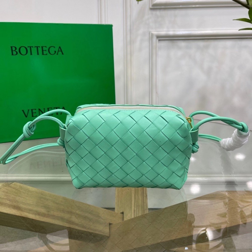 Bottega Veneta Mini Loop Bag In Fountain Intrecciato Lambskin LDBS244081