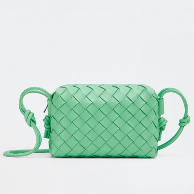 Bottega Veneta Mini Loop Bag In Fountain Intrecciato Lambskin LDBS244081